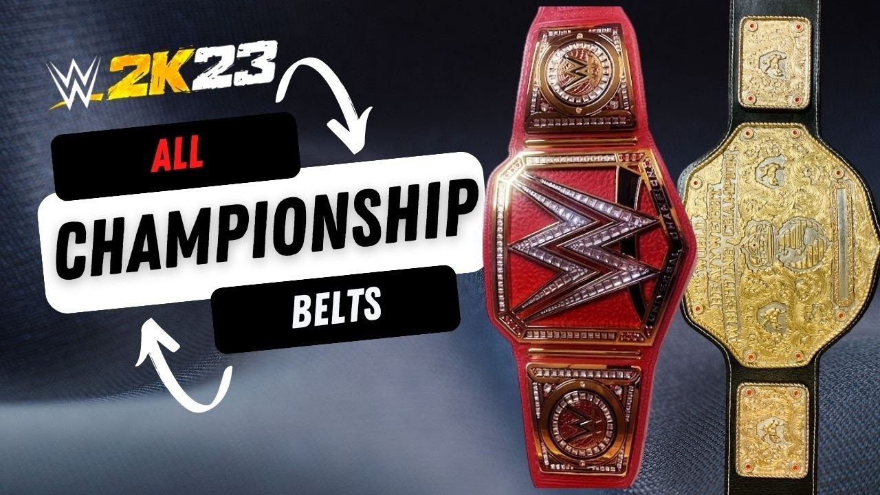 WWE 2K23 ALL CHAMPIONSHIP BELTS YouTube