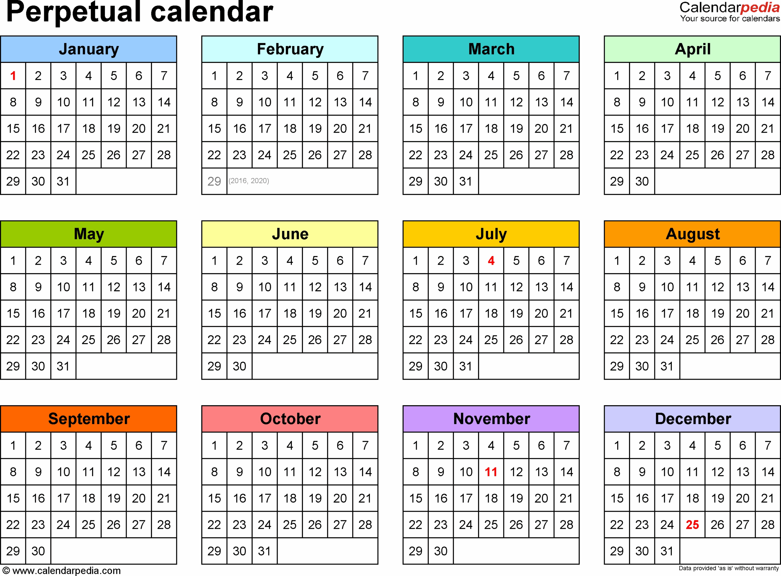 Year At A Glance Printable Template Template Calendar Design