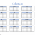 Yearly Blank Calendar Microsoft Word Editable PDF And Image Files